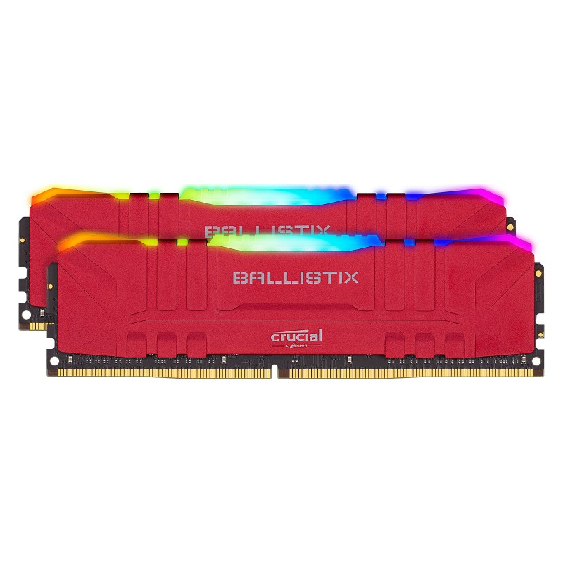 CRUCIAL BALLISTIX 2X8Go DDR4-3200 RGB - ROUGE
