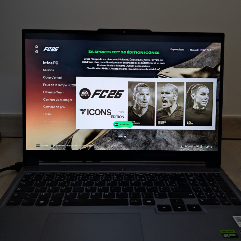 Lenovo Legion Slim 5 - RTX 4070 (140W) - Ryzen 7 - Écran 165Hz