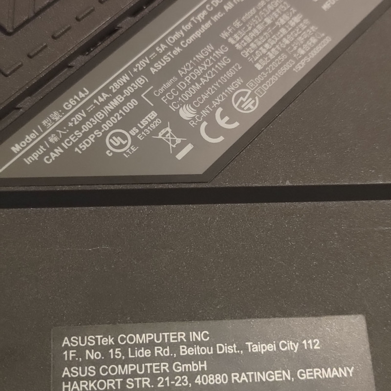 Pc portable Rog Asus G16