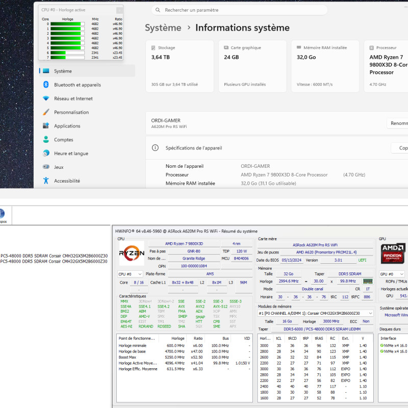 PC Gamer White ultra AMD Ryzen 7 9800X3D DDR5 32Go  RX 7900XTX - Photo 3