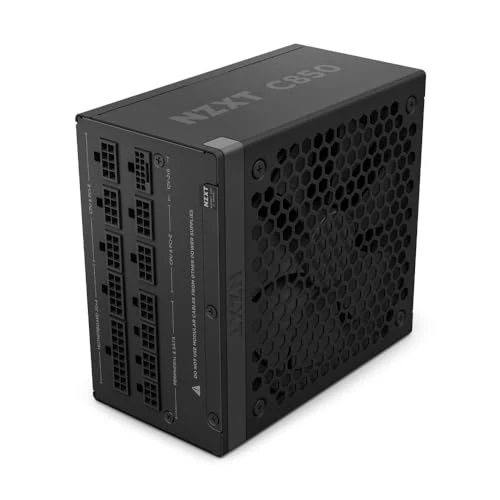 NZXT C850 Gold ATX 3.1 - Alimentation entièrement modulaire et silencieuse pour Jeux vidéo sur PC - 850 Watts - 80 Plus Gold - Connecteur 12 V-2x6 - Condensateurs 100% Japonais - Noir