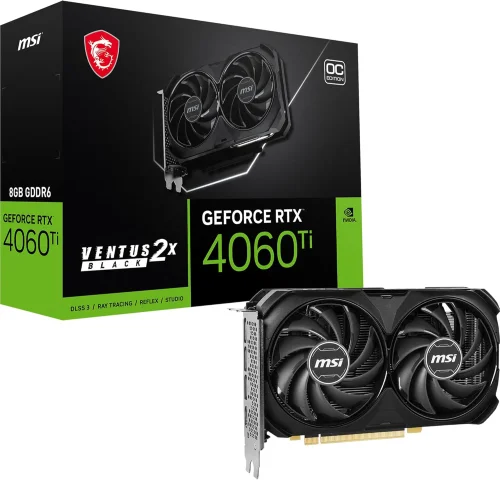 MSI GeForce RTX 4060 Ti Ventus 2X Black 8G OC
