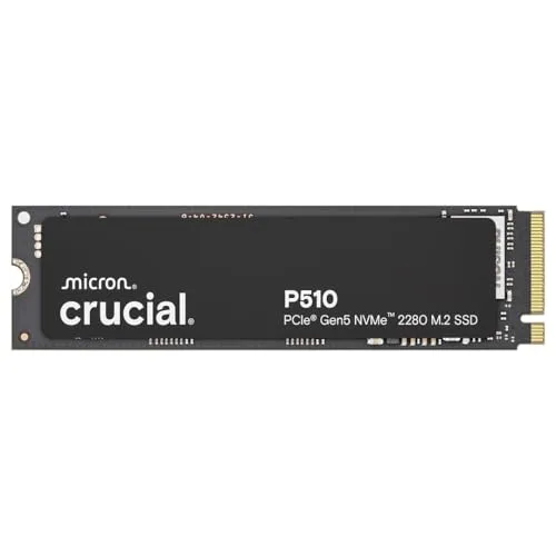 Crucial P510 SSD 1To PCIe 5.0 x4 NVMe M.2, Lecture jusqu'à 11.000 Mo/s, écriture jusqu'...